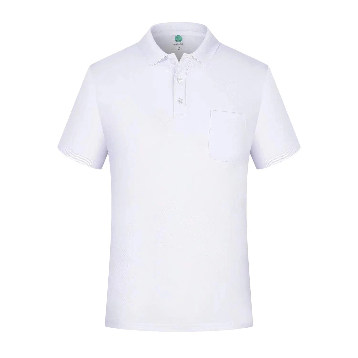 Work Clothes Printing T-Shirt Polo Shirt with Pocket Unisex