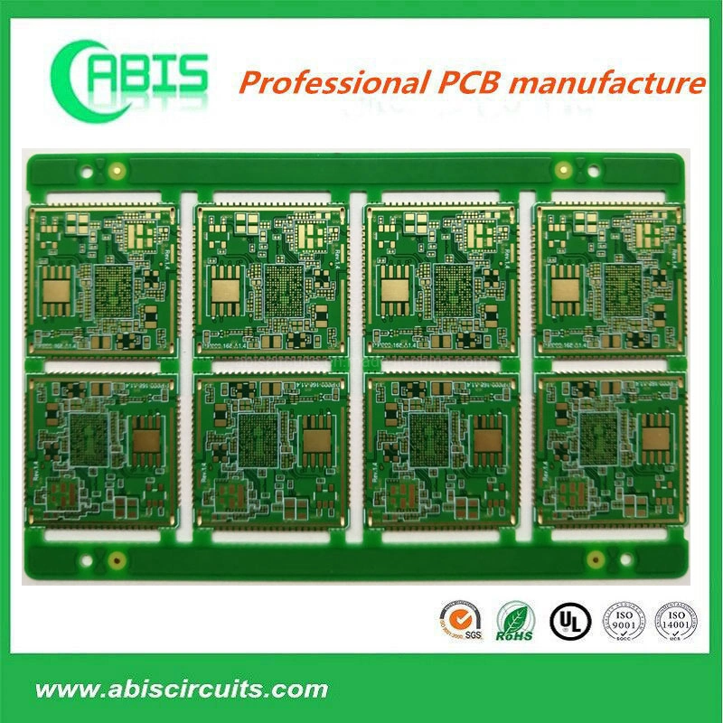 La interconexión de alta densidad (IDH) de la Junta desnudo de la capa de multicapa OEM Custom PCB con la mitad de los agujeros