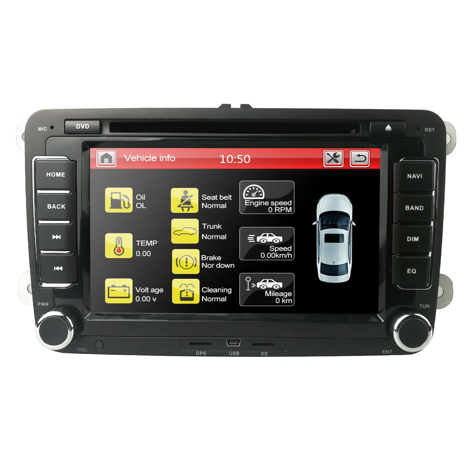 7 " de l'Autoradio multimédia automobile Vidéo + audio stéréo lecteur de DVD de navigation GPS pour VW Volkswagen