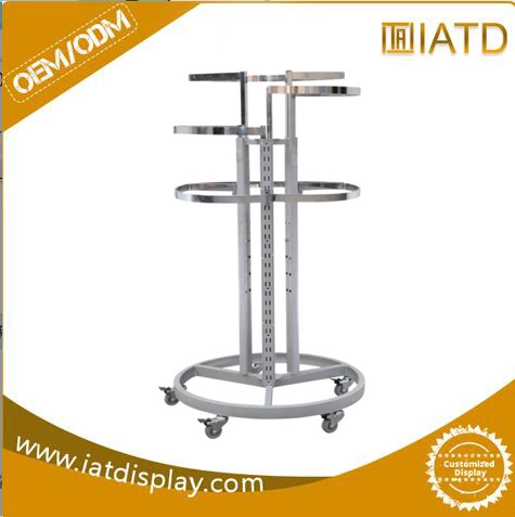 Promotion Counter Retail Stainless Steel Clothing Display Furniture for Store