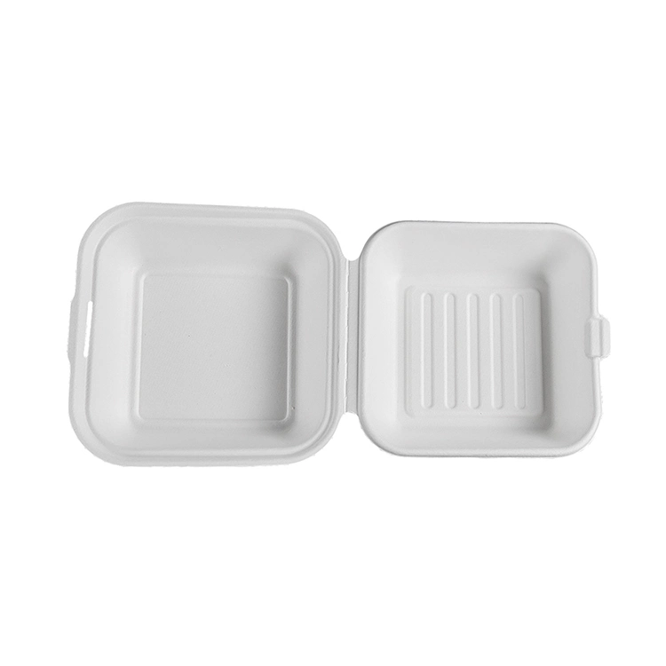 Disposable Biodegradable Compostable Sugarcane Bagasse Lunch Food Take Away Box Container