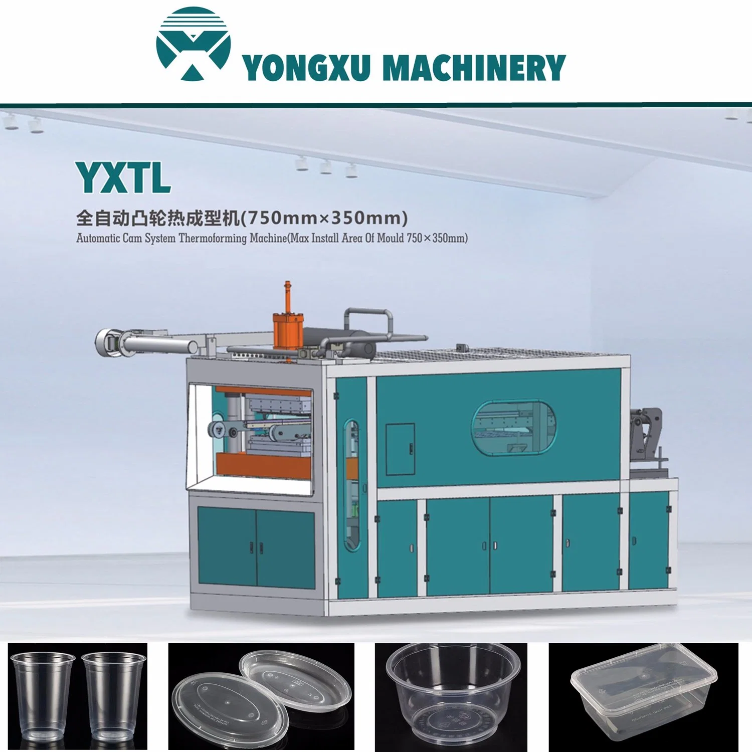 Yxtl 750mm*350mm Double Wall Air Pressure Plastic Water Based Paint Paper Cup Making Forming Machine