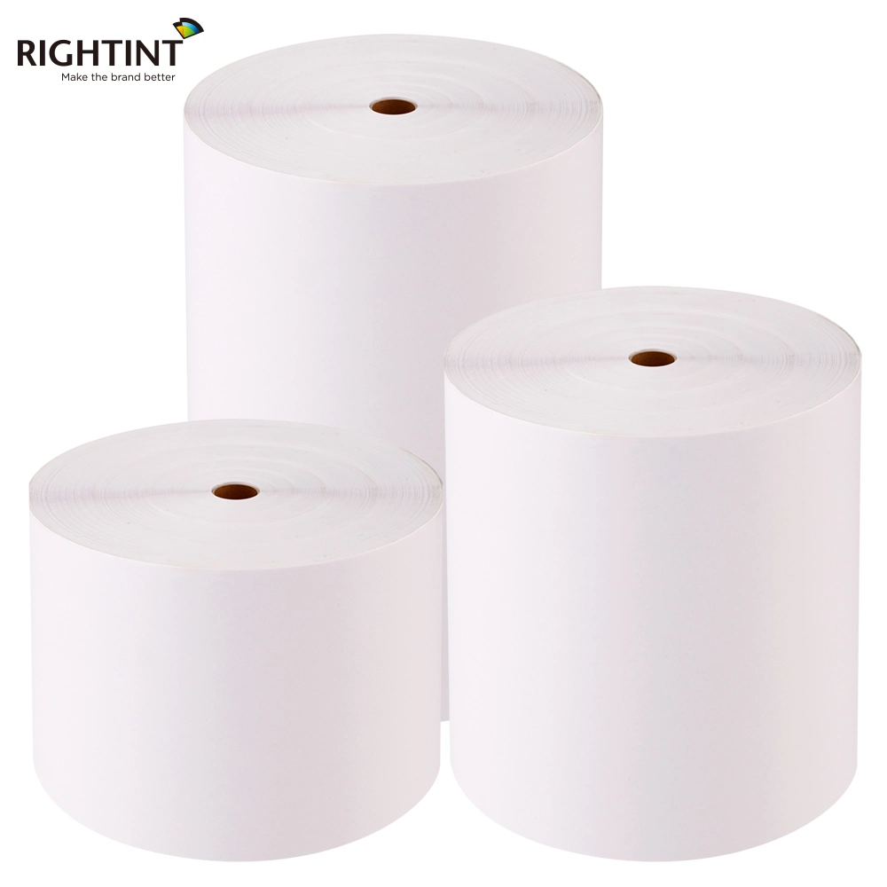 Papel térmico autocolante rolo Jumbo 70 GSM papel term Jumbo Autocolantes para rolos, matérias-primas