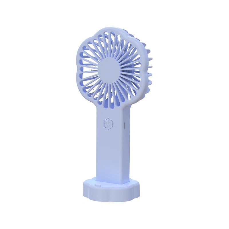 Portable USB Rechargeable Handle Mini Desk Electric Cooling Fan with Phone Holder