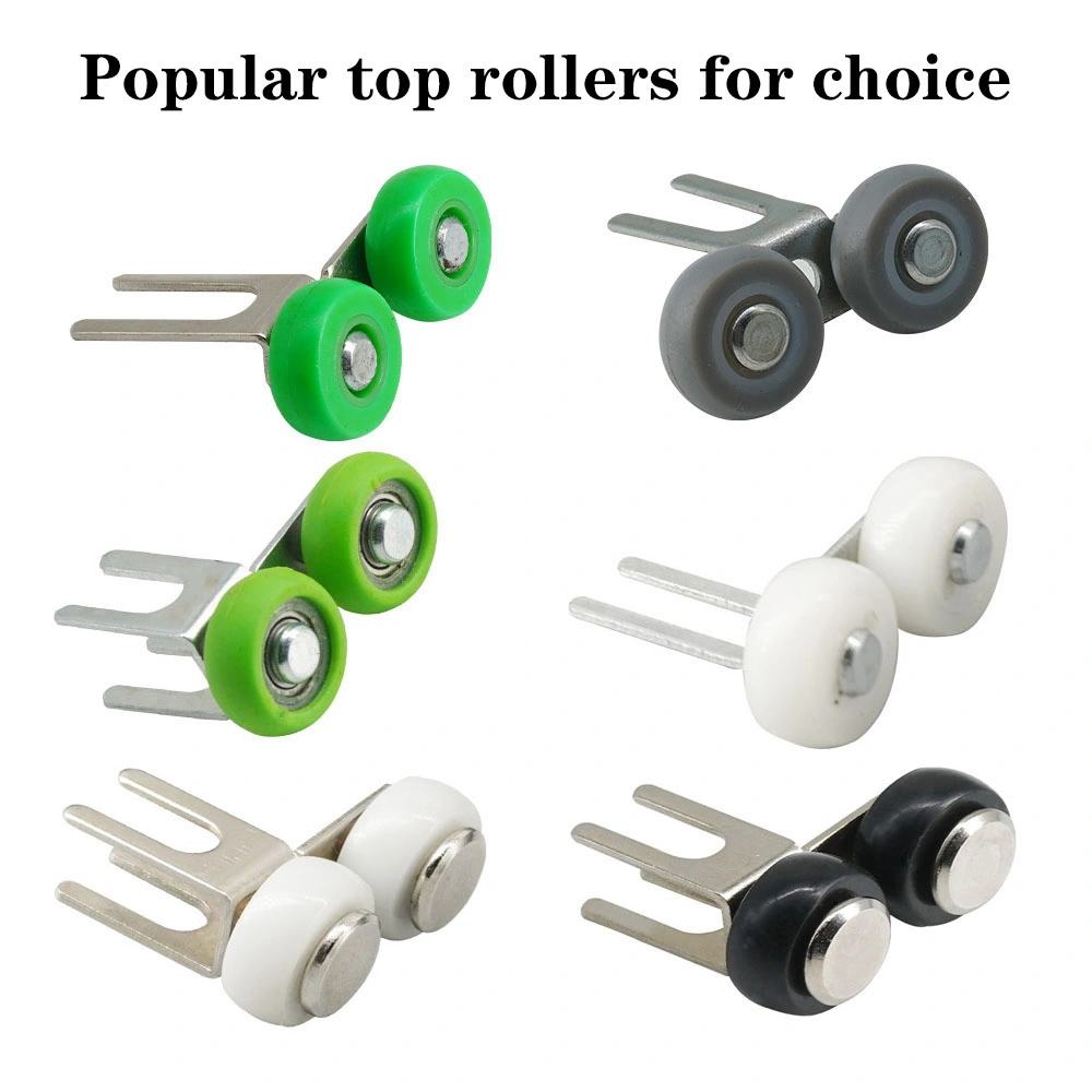 Factory Price Heavy Duty Bedroom Furniture Parts Sliding Wardrobe Door Roller Wheels Tandem Rollers Nylon POM Pulley with Ball Bearing