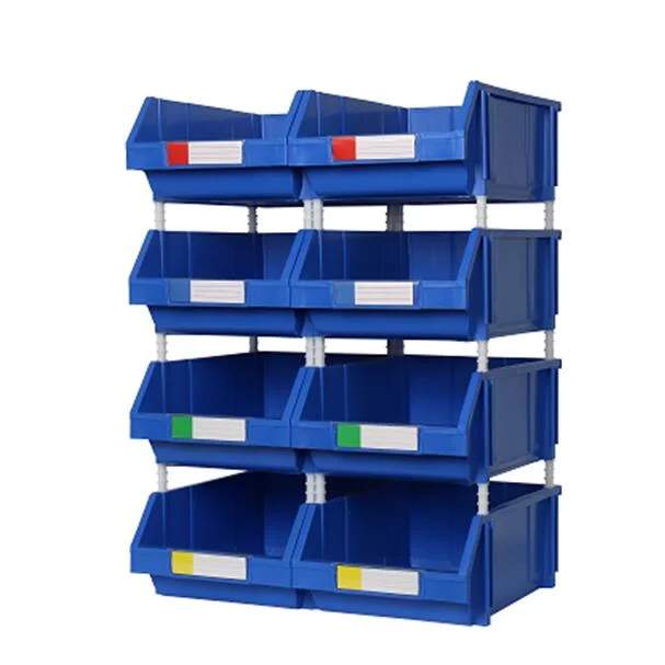 Heavy Duty Tool Storage Stackable Wall Mounted Plastic Storage Bin for Metal Parts