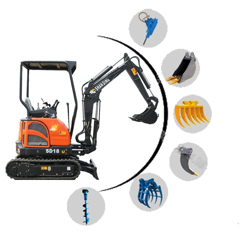 SD18u Hydraulic Excavator, Imported Hydraulic System Shandong Shanding Factory Outlet with Low Price