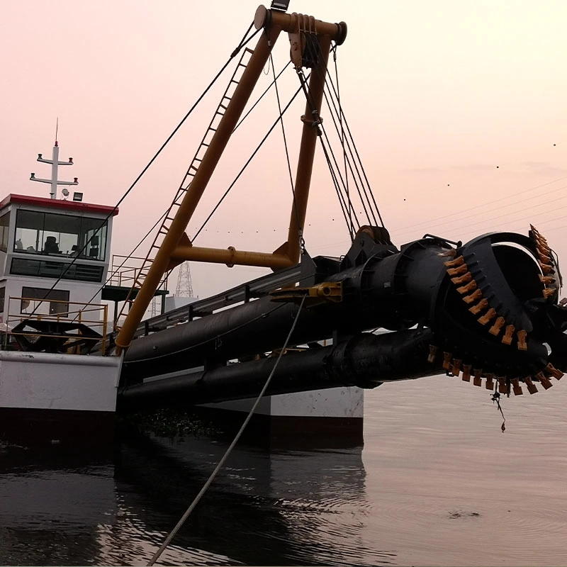 China 16 Inch Hydraulic System Cummins Diesel Engine River Lake Sand Dredging Pump Machine Gold Mining Dredger in Port Construction Cutter Suction Dredger