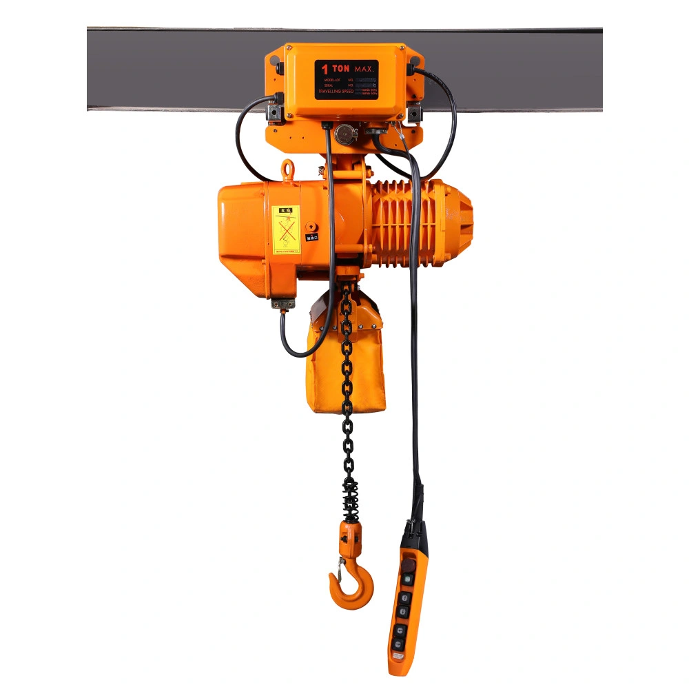 Hhbb High quality/High cost performance Electric Hoist with Remote Control 1 Ton Chain Block Trolley Type Lifts Crane