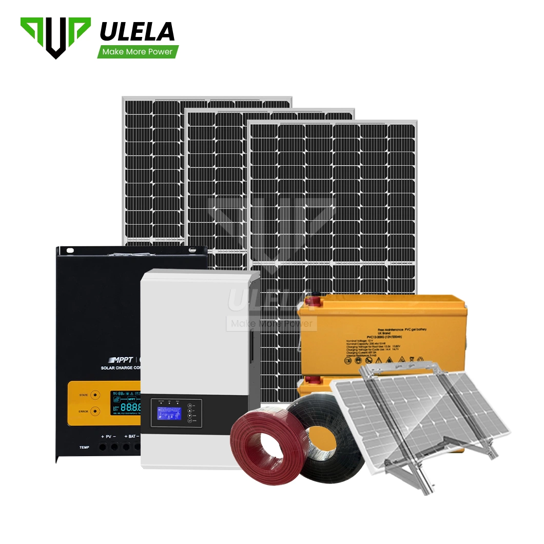 Ulela 10KW Solar Power System muestra de fábrica híbrida disponible apagado La red eléctrica de energía eléctrica de China Energía Solar Fotovoltaica