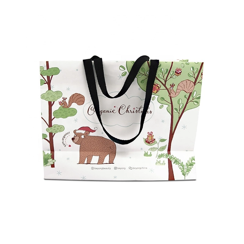 Halloween Paper Gift Bag Oil Painting Paper Bags Custom Paper Bags for T-Shirt