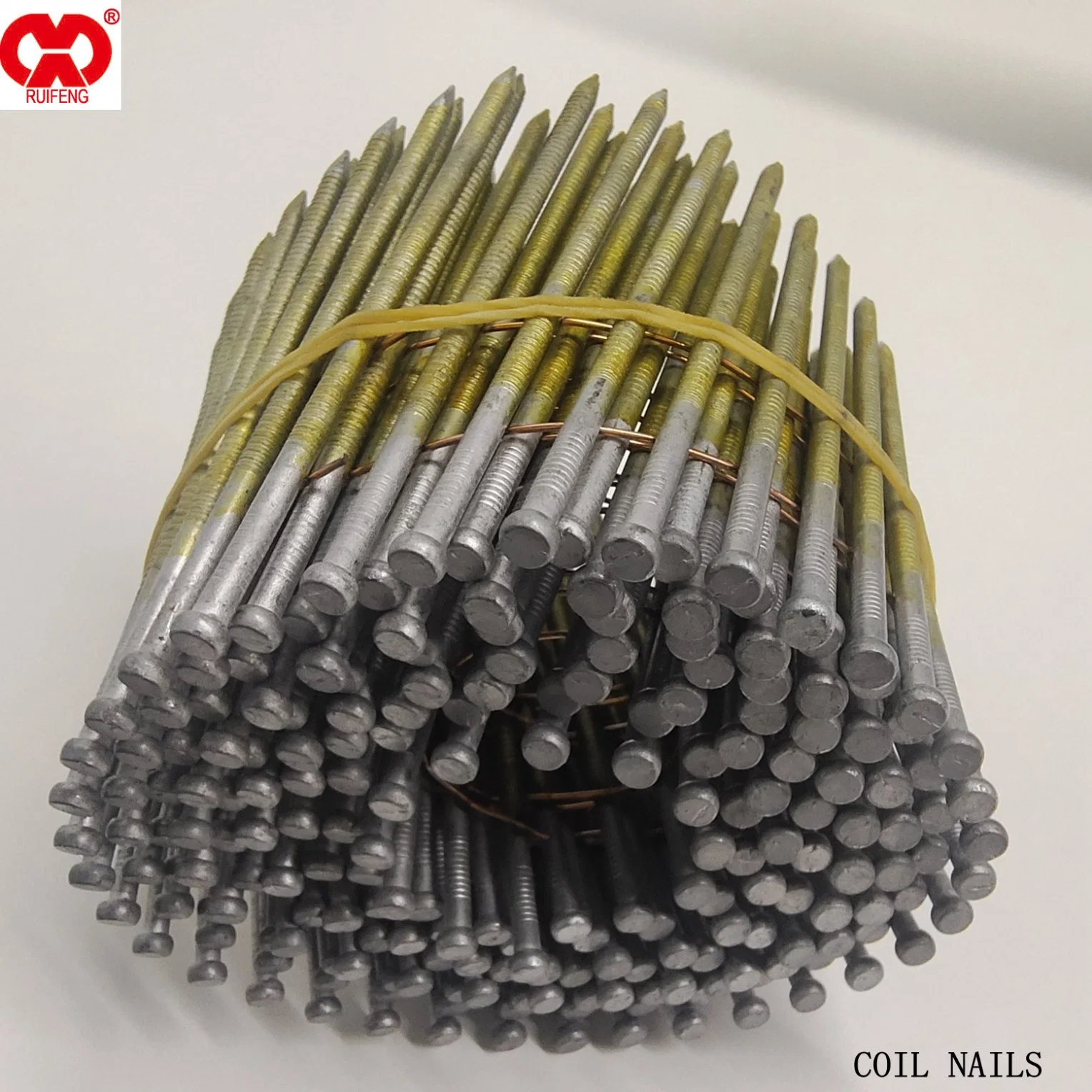 Latest Price Finish H. D. G. Wire Coil Nails, Dia 3.15mm Small Round Head Ring Shank Collated Nails in Anhui.