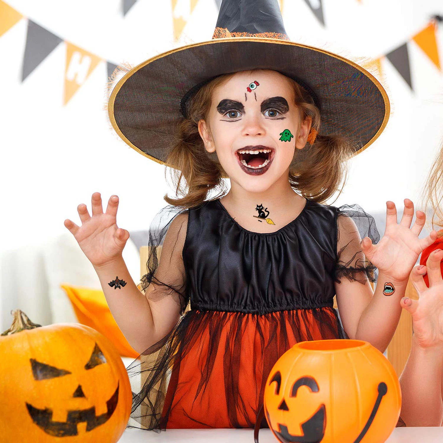 Brilla en la oscuridad pegatinas para fiesta de Halloween