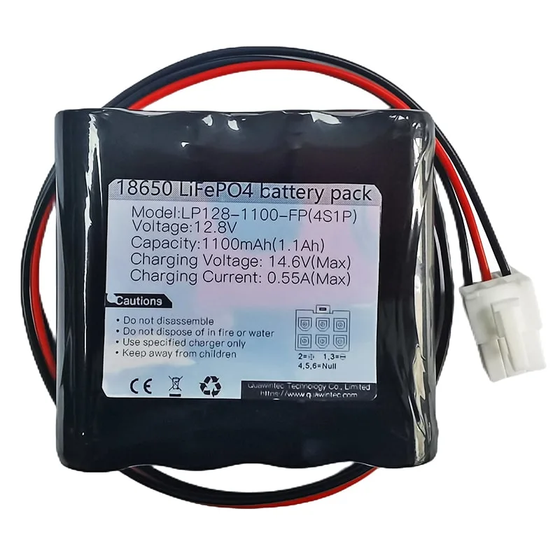 4s1p 18650 12V 12,8V 1100mAh rechargeable Batterie LiFePO4 Power Pack pour l'outil d'alimentation