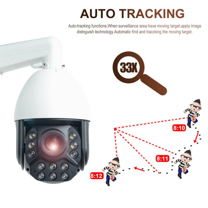 33X 2MP 350m IR Distance Intelligent Alert Tracking IP66 Onvif Outdoor Security Video IP PTZ Dome Camera