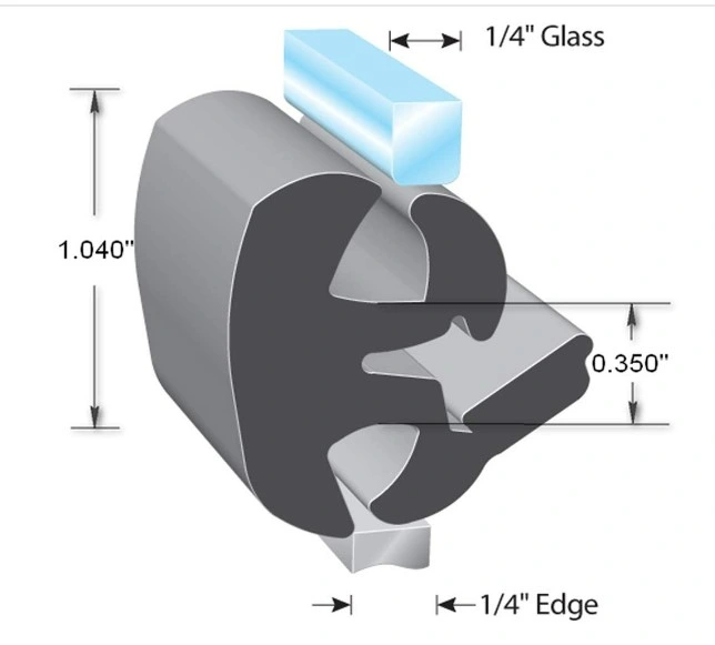 Flexible EPDM Dense Seal Rubber Locking Gasket Seal Window Locking Seal Gasket