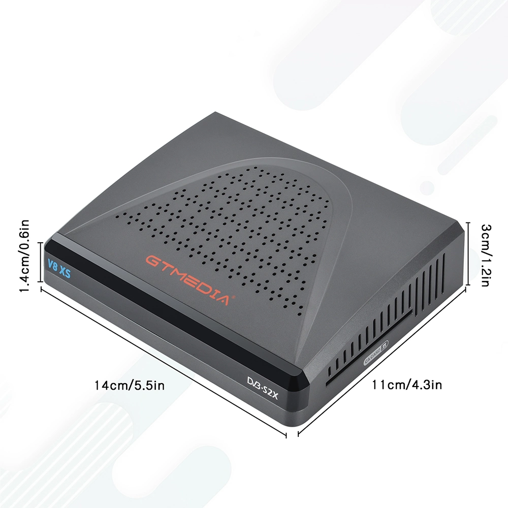 V8 xs FTA Digital SatElite Receiver Support DVB-S/S2/S2X، VCM/ACM/Multi-Stream/T2-Mi، AVS+ H. 265 8 بت 10 بت مع USB WiFi