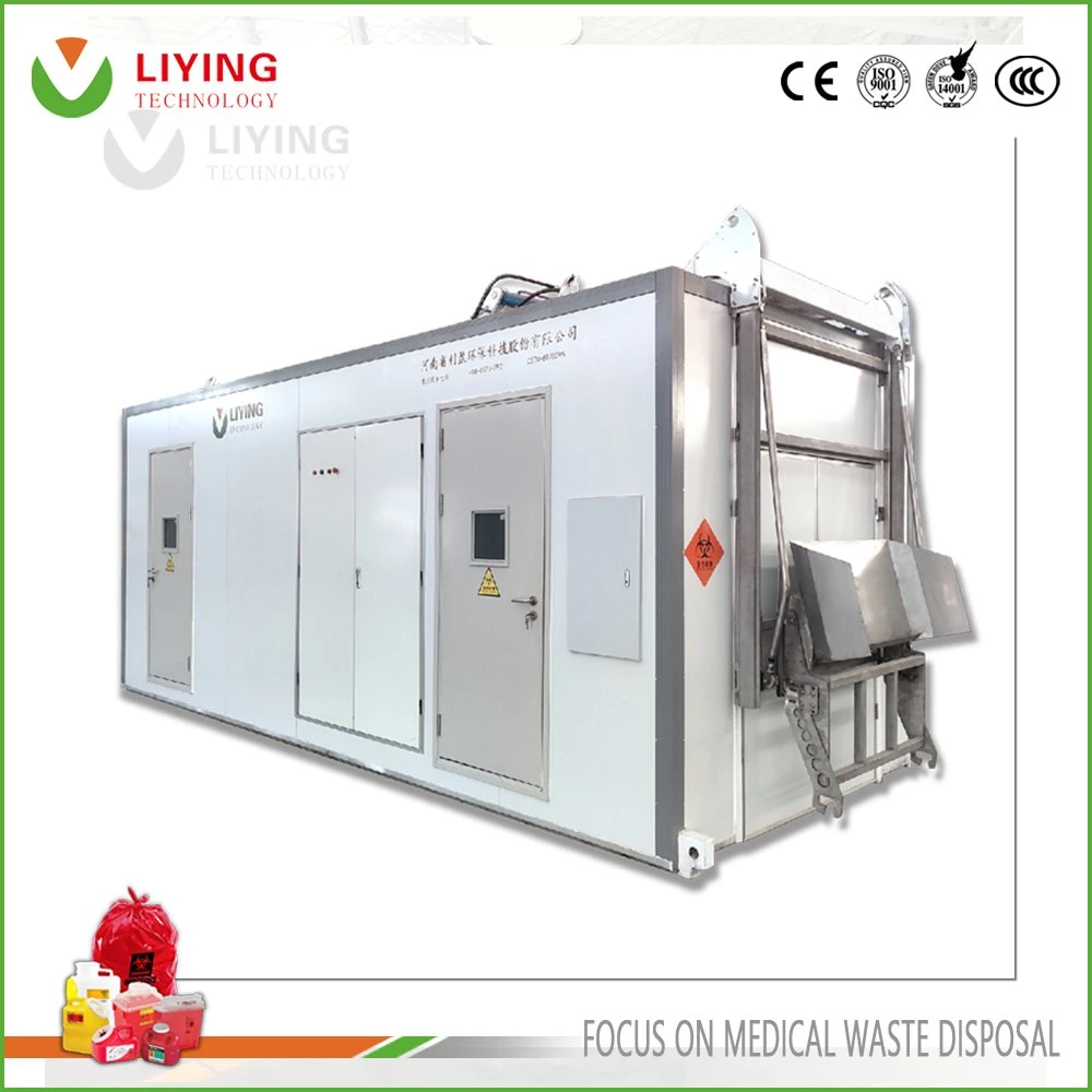 Medical Waste Management System with Microwave Disinfection and Shredding System