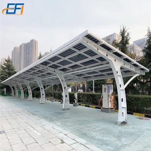 Carport solar Soporte estructuras montado sistema PV techo solar Carport Sistema