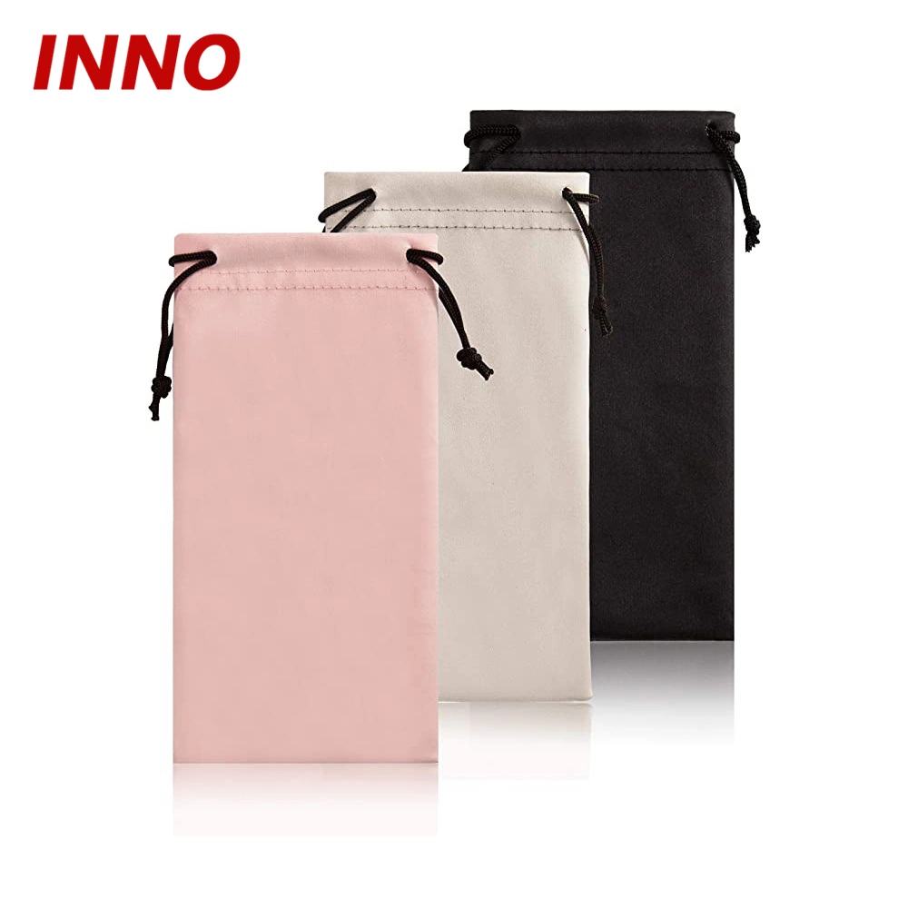 D002 Manufacturer Inno Hot Selling Eco-Friendly Pure Colour Drawstring Pouch for Mobile Phone, Custom Logo