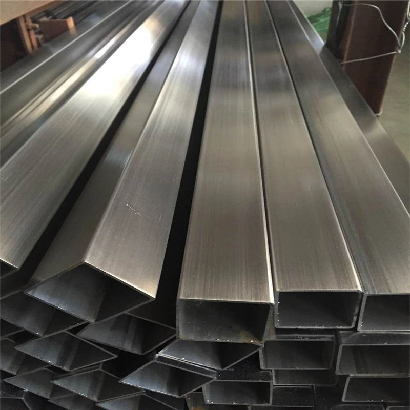 High Quality JIS 201 304 316 Rectangular Square Ss Hairline Hollow Section Stainless Steel Square Pipe/Tube