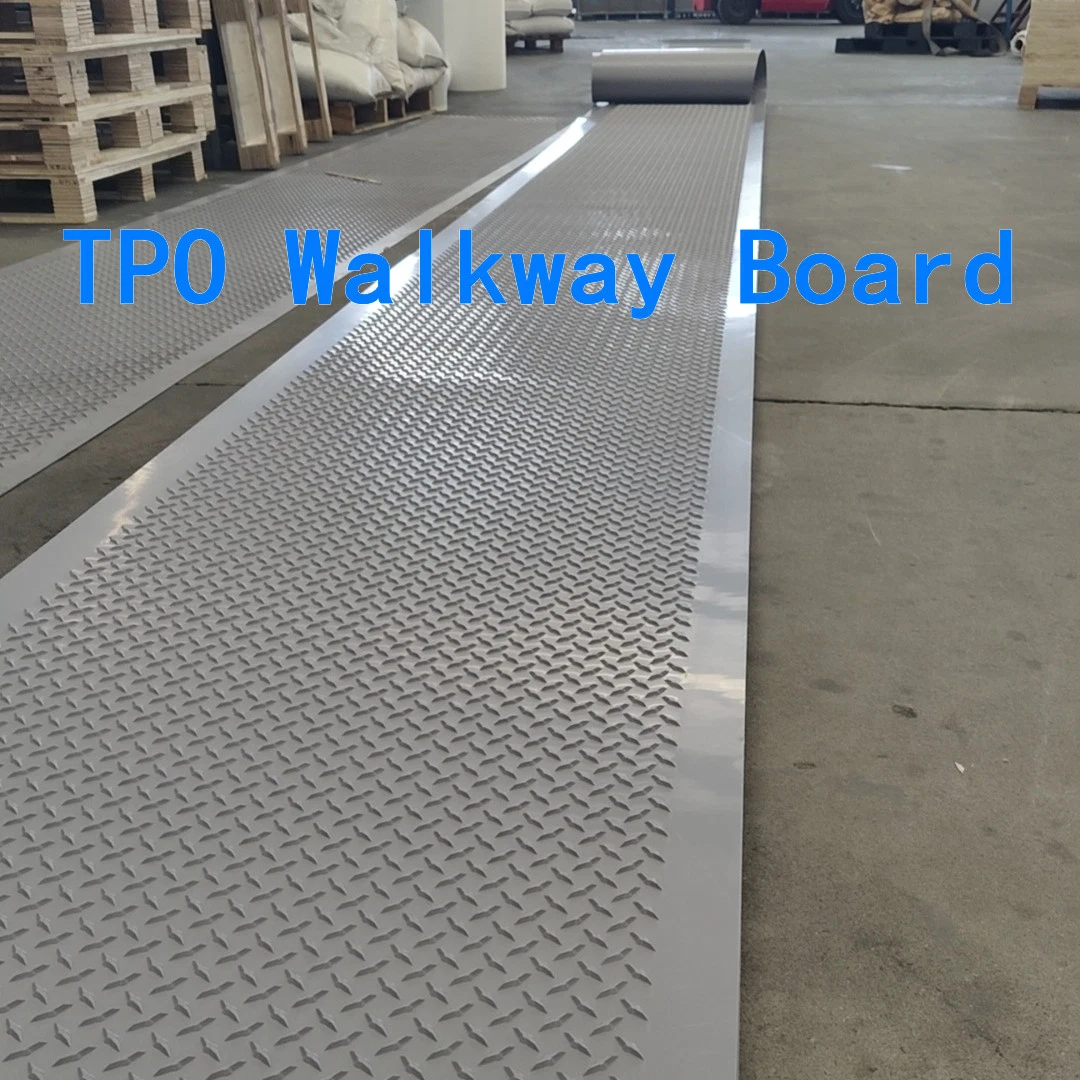 PVC / Tpo Anti-Slip Walkway Board for Roofing Waterproofing