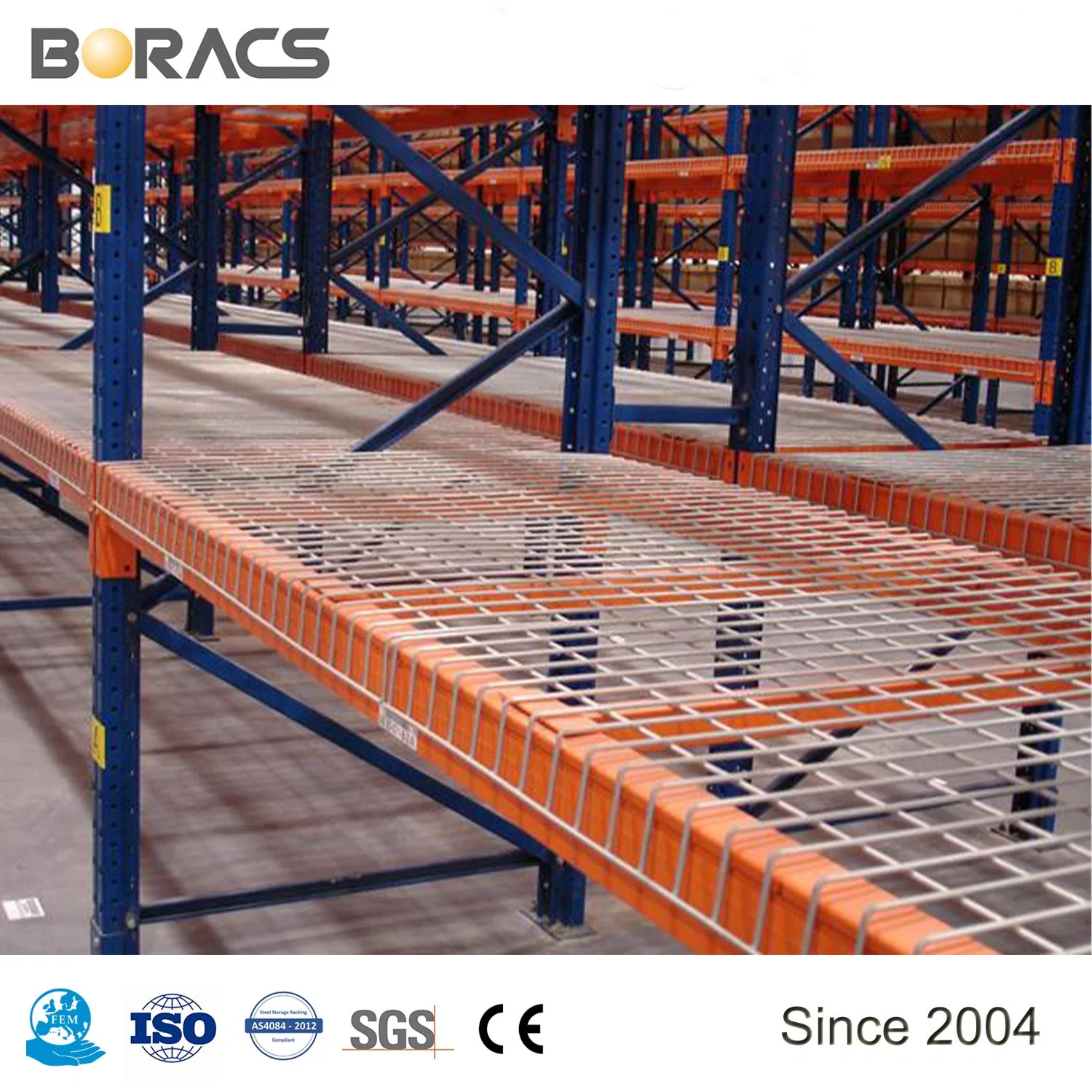 Customized Steel Best Quality Heavy Duty Storage Rack with Galvanized Wire Mesh Decking