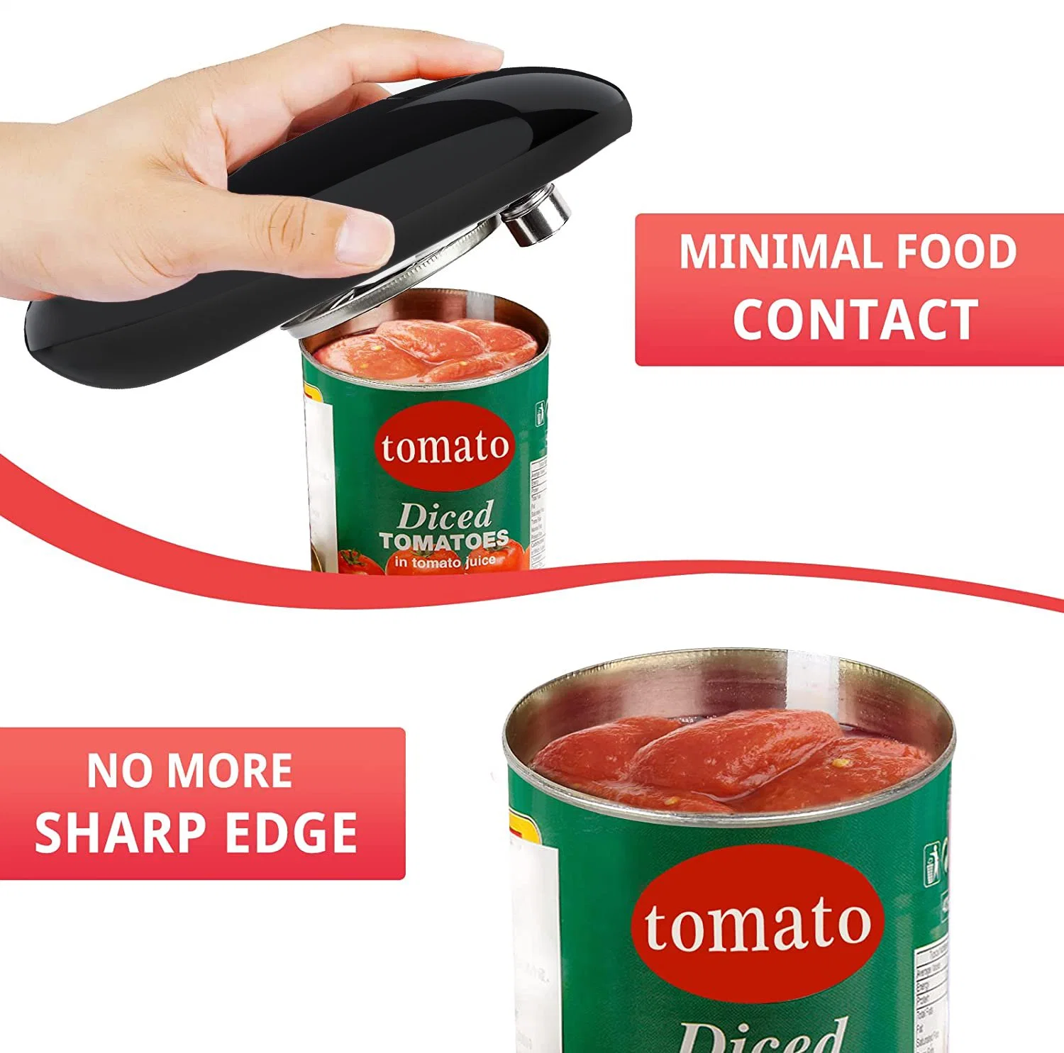 Factory Supply Household Smooth Edge Kitchen Battery Operated Handheld Automatic Can Opener