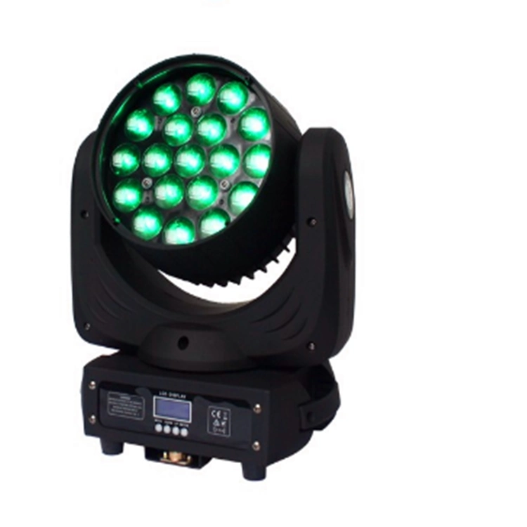 LED RGBW Zoom 19*12W Bee Eye Moving Head Light for DJ Night Bar