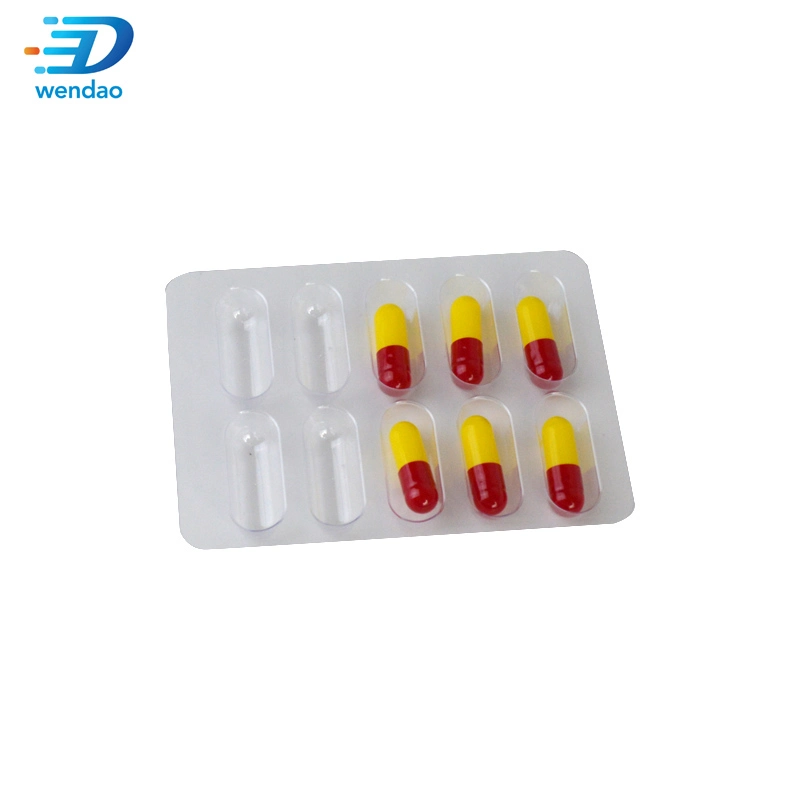 Customized Design Size and Color PVC Clear Rigid Plastic Capsule Blister Packing