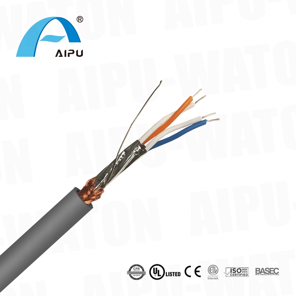 Multipar de cabos de controlo de acesso RS232 blindados com entrançado de Cooper da 5X22AWG Cabo de controlo industrial Cabo equivalente Belden