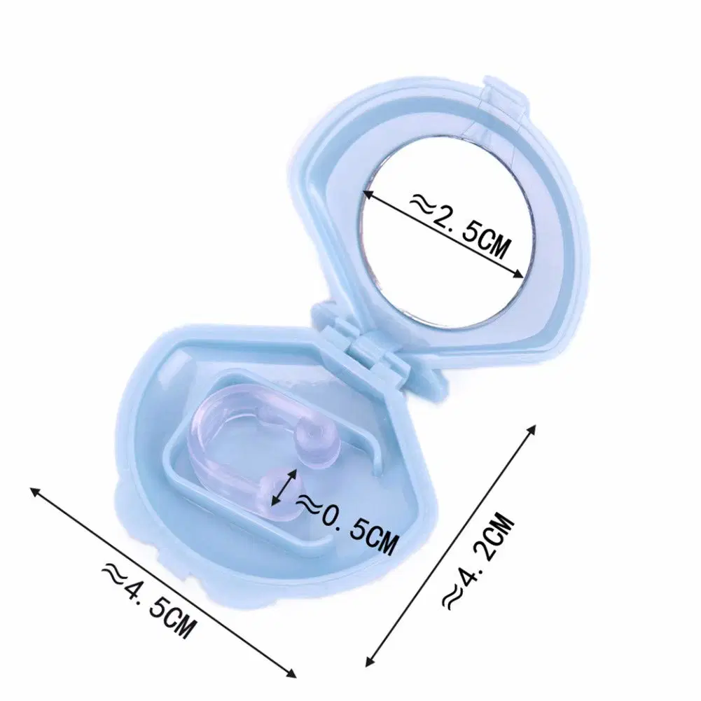 Silicone Anti Snoring Nose Clip Device with Case