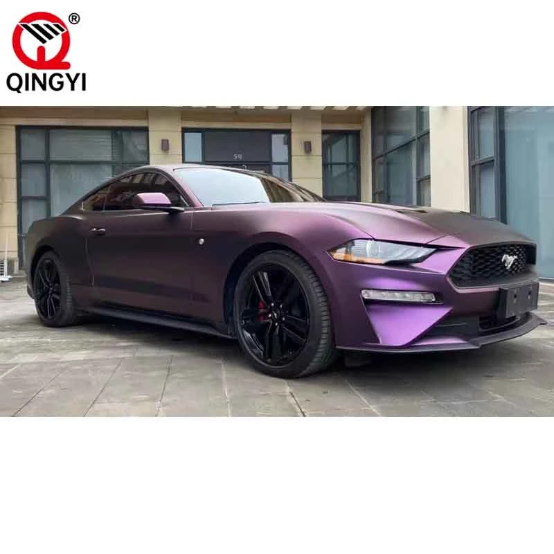 Air Channel Matte Chrome Purple Vinyl Wrap Car Wraps