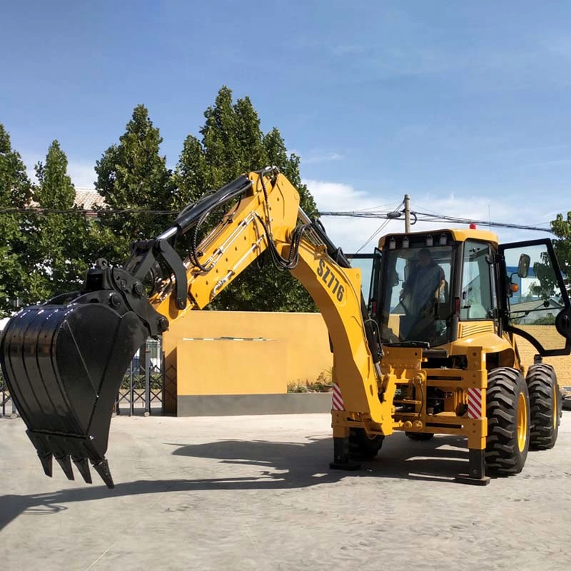 Chargeur sur roues directement d'alimentation d'usine de tracteur de la réalisation de fonctions telles que la direction in-situ et le côté du passage et l'aile