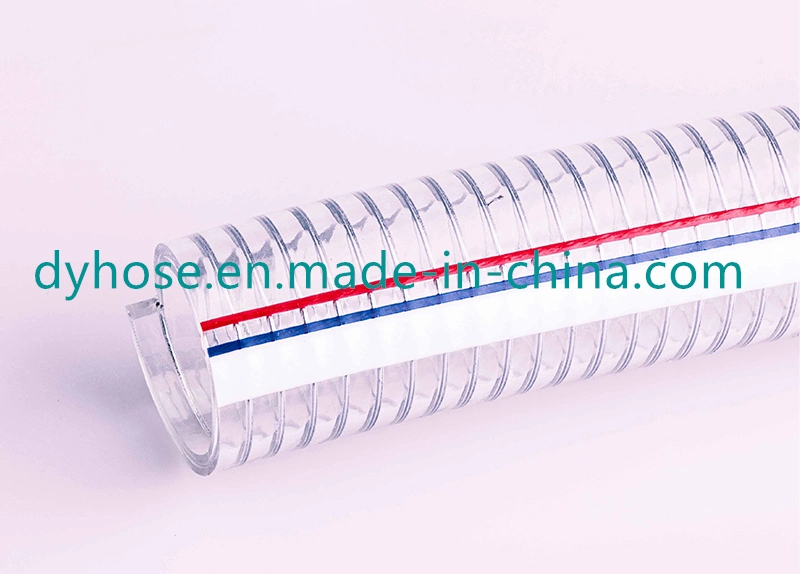 High quality/High cost performance PVC Spiral Spring Reinforced Transparent Hose Agricultural Irrigation Pipe PVC Steel Wire Reinforced Hose