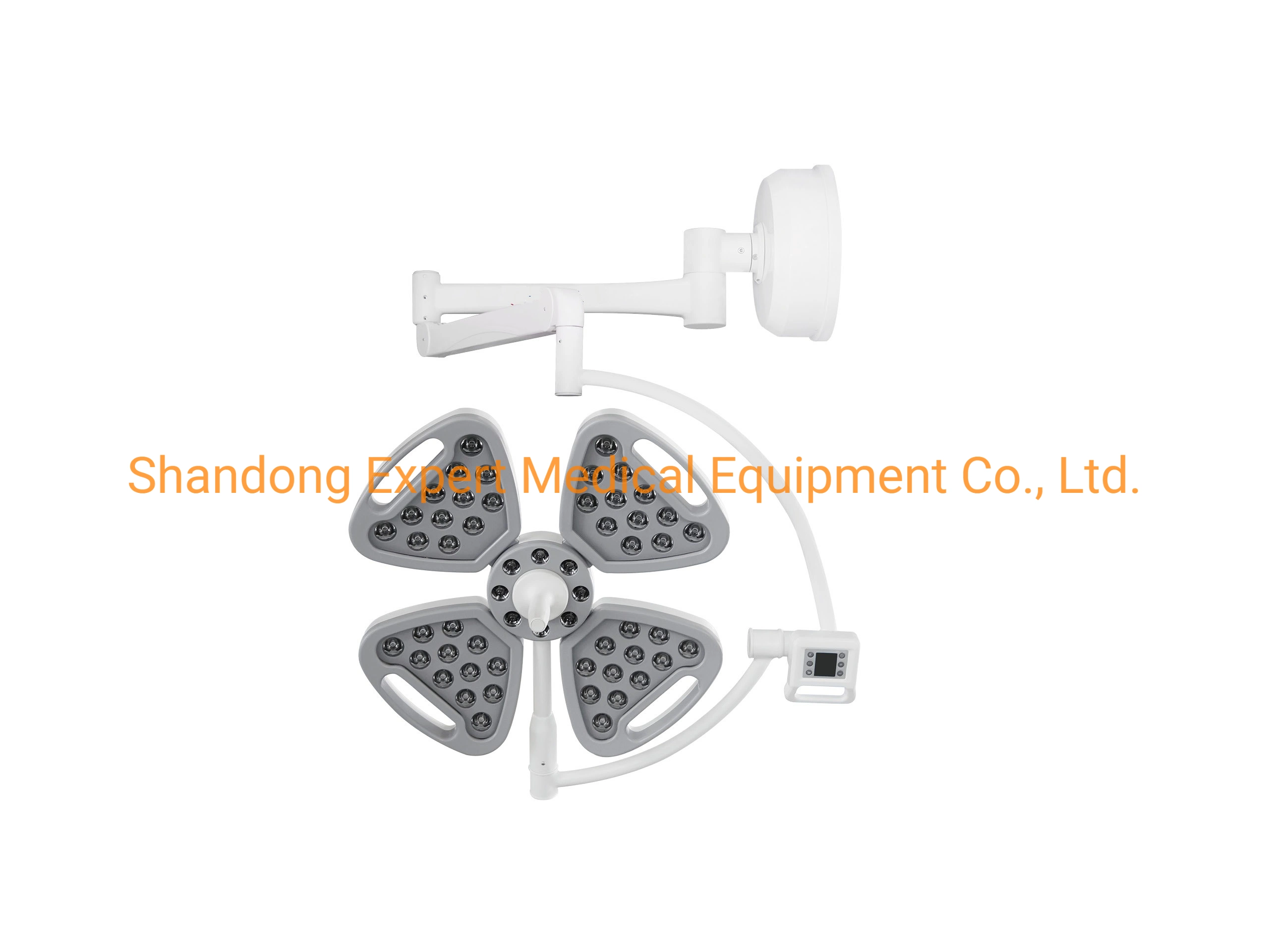 Medical Double Dome Ceiling Mounted Surgical Shadowless LED Operating Light with Camera Hospital