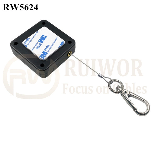 Display Retractable Cable Square Heavy Duty Retractable Cable Plus Key Hook