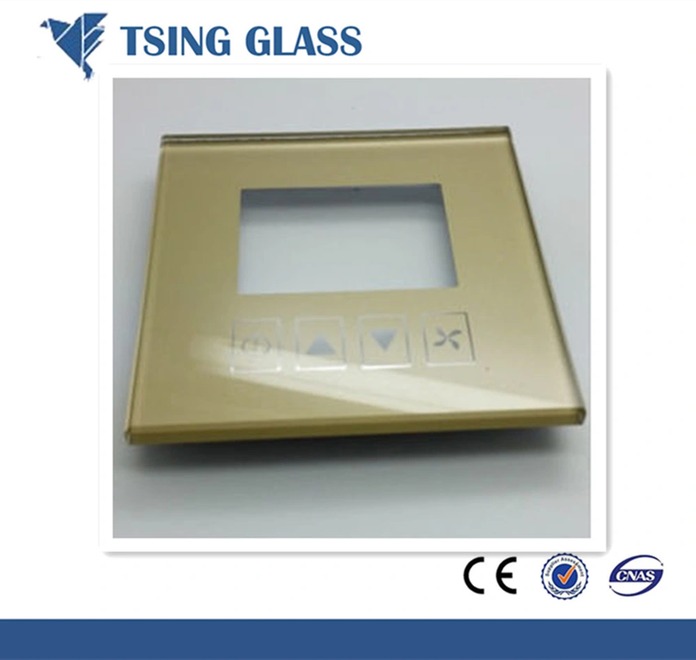 Silk Printing Electrical Appliances Tempered Glass Touch Switch Panel