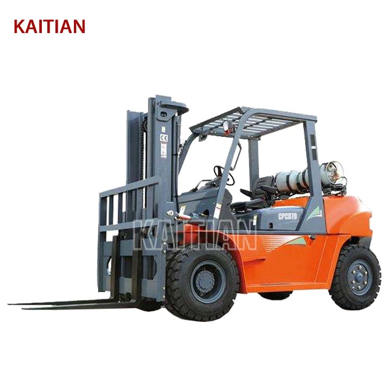 Powerful Duel Fuel Gas Fork Lift 7 Ton Customized Forklift with CE Approval