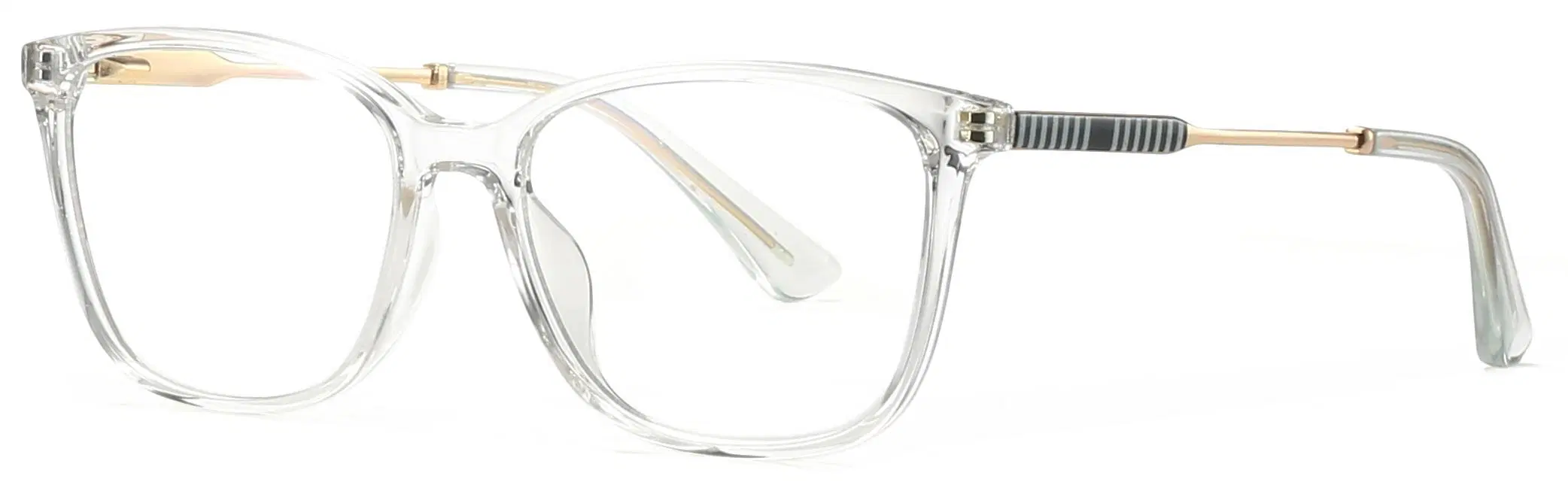 Lightweight Women&prime; S Optical Glasses with Engraved Metal Temples