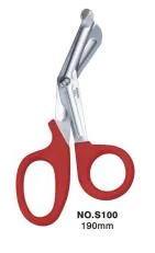 Plastic Handgrip Stainless Steel Gauze Bandage Scissor