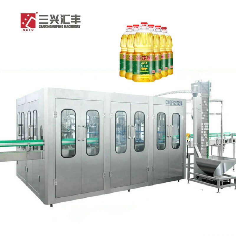 Cooking Edible Sunflower Oil Bottle Filling Labeling Packing Machine Llenadora Embotelladora De Aceite, Embotelladora