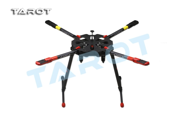 Conjunto de fibra de carbono Tarot X4 Tl4X001 com retráctil eléctrico Patins para aterragem e braço dobrável para fotografia DIY FPV