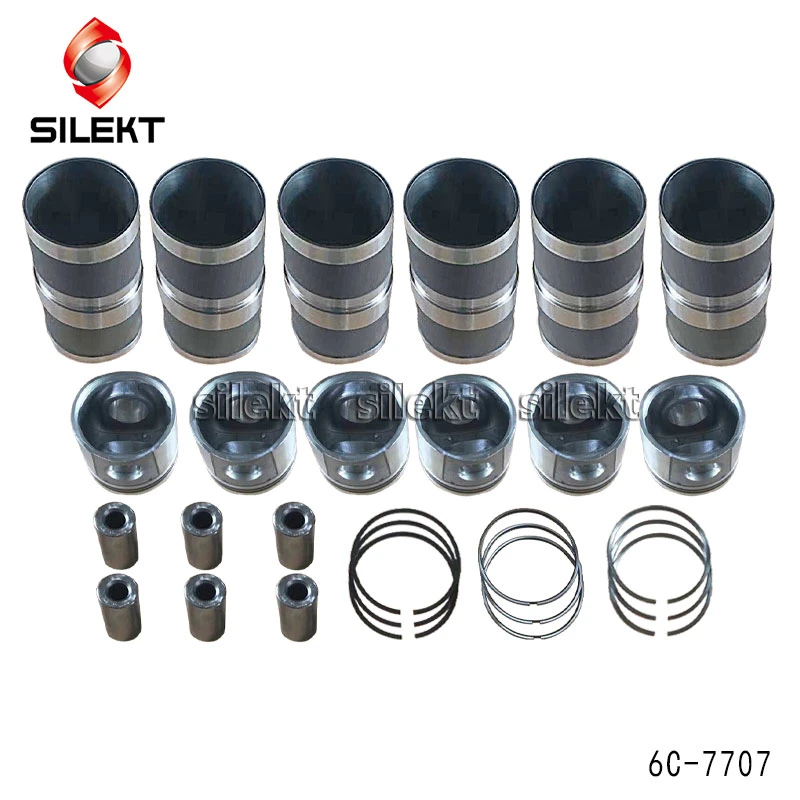 Cylinder Liner Kit C3917707 Piston Ring Liner Assembly Piston Kit for Cummins 6CT 8.3 300 HP Sleeve Auto Truck Engine Parts