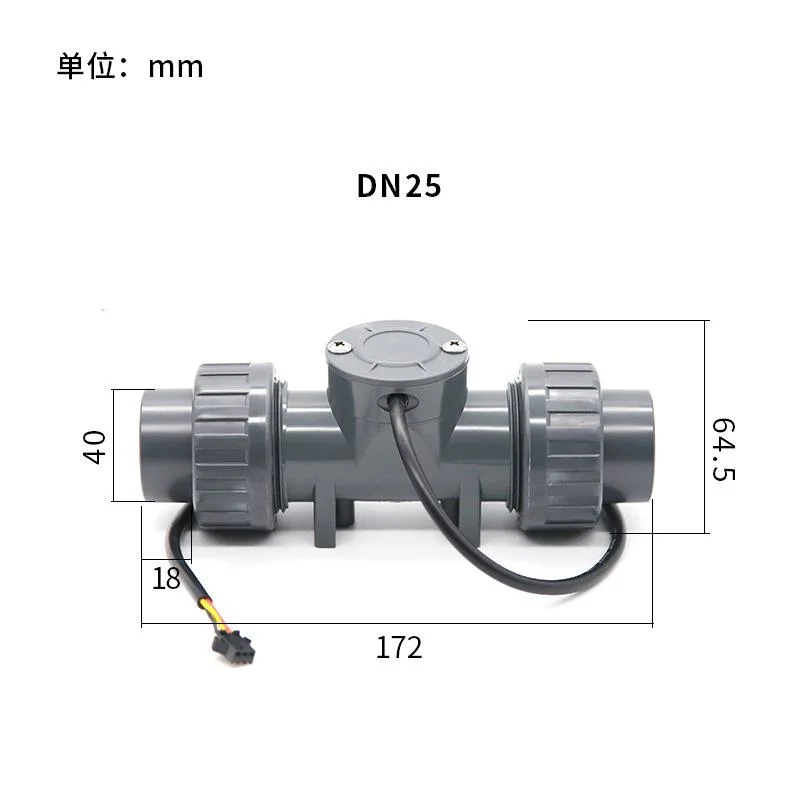 Digital Display DN25 DN32 Corrosion-Proof Plastic Chemical Flow Meter