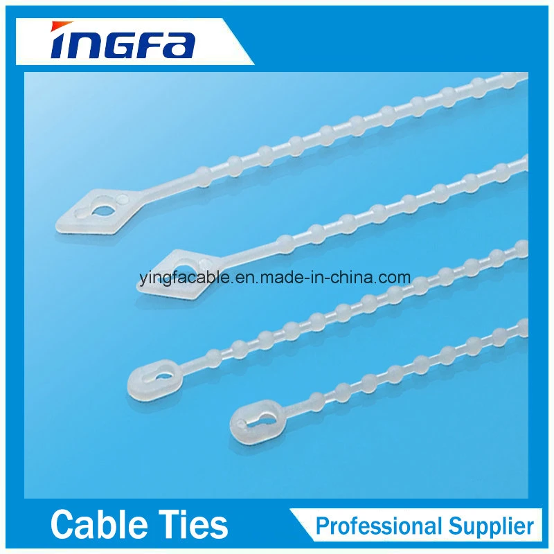 Plastic Material Nylon 66 Zip Ties Mountable Head Ties