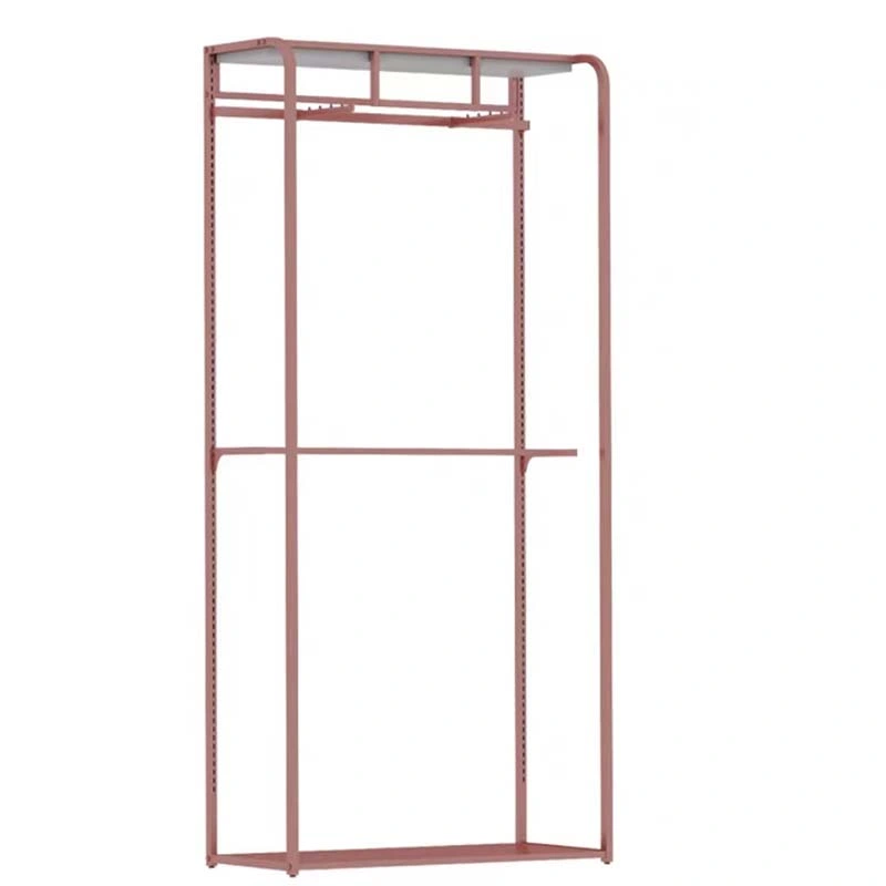 Floor-to-Ceiling Metal Display Stand for Clothing Store