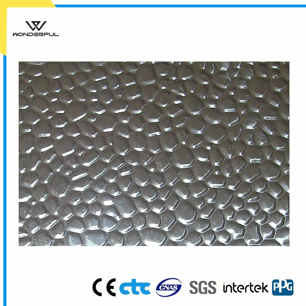 Anti-Slip Heat Insulation Anodized Stucco Embossed Peel Pattern Aluminum Checkered Chequered Plate for Building Decoration