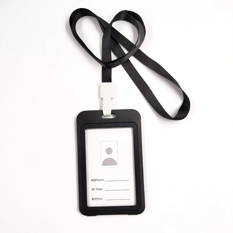 Good Price Plain Color Designer Custom Logo Key Chain Staff Lanyard with PVC ID Card Holder