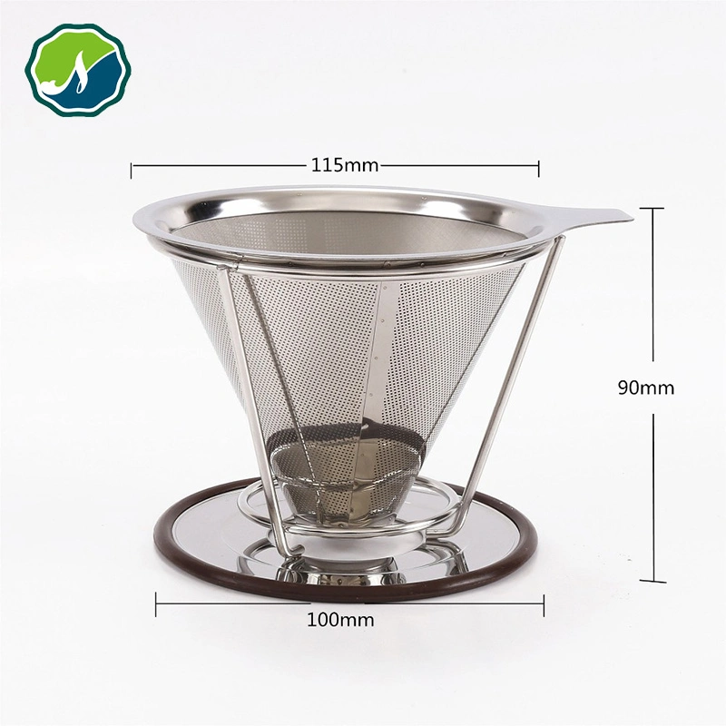 Stainless Steel Metal Wire Mesh Pour Over Reusable Coffee Filter